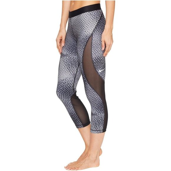 Nike Pro Hypercool Woven Printed Training Capri Leggings Size Large Yoga Workout - Picture 2 of 9